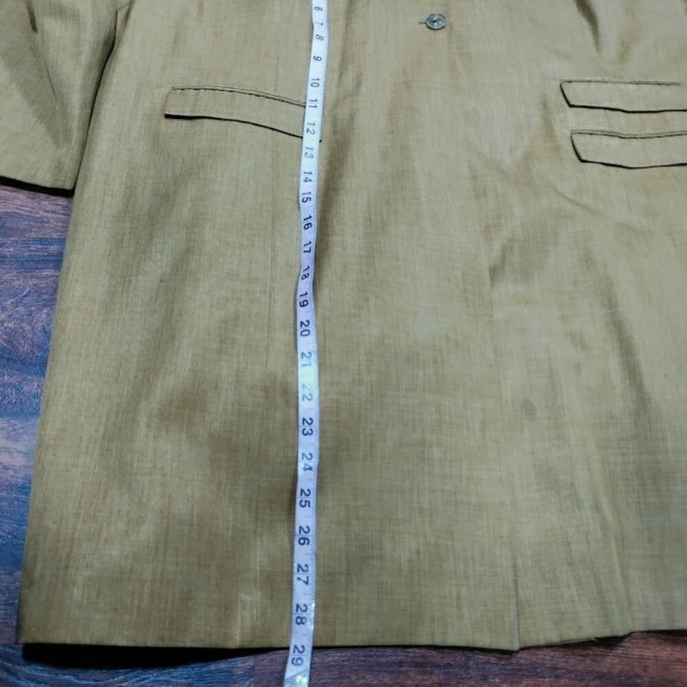 PRET A PORTER SUITS Stylish Tan Vintage Fully Lined Blazer & Pants Set Size 26W - Picture 15 of 16